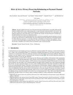 HIDE & SEEK: Privacy-Preserving Rebalancing on Payment Channel Networks