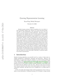 Growing Representation Learning