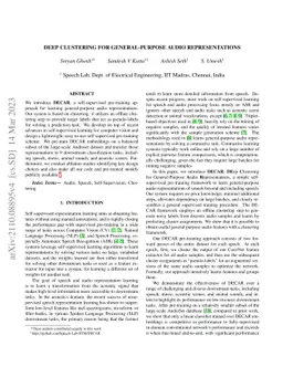 DECAR: Deep Clustering for learning general-purpose Audio
  Representations