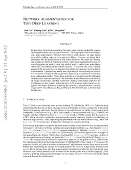 Network Augmentation for Tiny Deep Learning