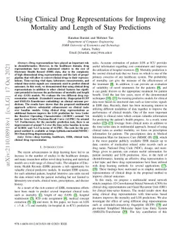 Using Clinical Drug Representations for Improving Mortality and Length
  of Stay Predictions