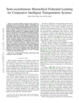 Semi-asynchronous Hierarchical Federated Learning for Cooperative
  Intelligent Transportation Systems