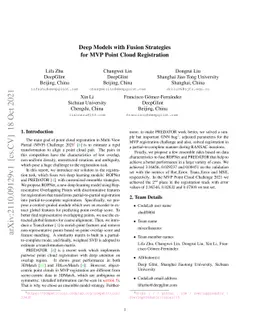 Deep Models with Fusion Strategies for MVP Point Cloud Registration
