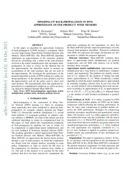 Speeding-Up Back-Propagation in DNN: Approximate Outer Product with
  Memory