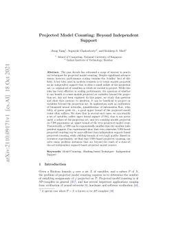 Projected Model Counting: Beyond Independent Support