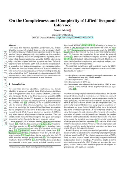 On the Completeness and Complexity of the Lifted Dynamic Junction Tree
  Algorithm