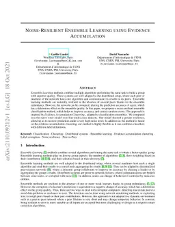 Noise-Resilient Ensemble Learning using Evidence Accumulation Clustering