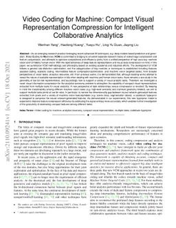 Video Coding for Machine: Compact Visual Representation Compression for
  Intelligent Collaborative Analytics
