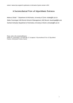 A Sociotechnical View of Algorithmic Fairness