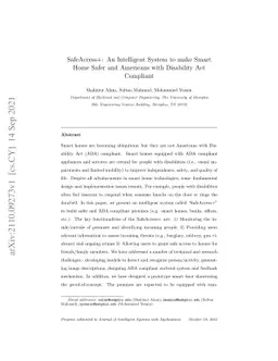 SafeAccess+: An Intelligent System to make Smart Home Safer and
  Americans with Disability Act Compliant