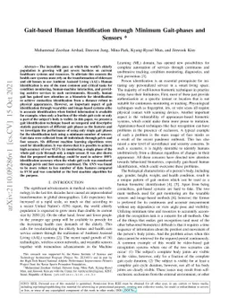 Gait-based Human Identification through Minimum Gait-phases and Sensors