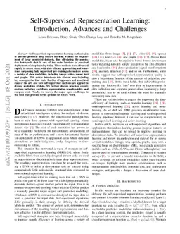 Self-Supervised Representation Learning: Introduction, Advances and
  Challenges