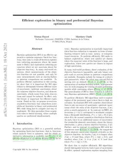 Efficient Exploration in Binary and Preferential Bayesian Optimization