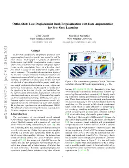 Ortho-Shot: Low Displacement Rank Regularization with Data Augmentation
  for Few-Shot Learning