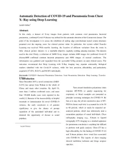 Automatic Detection of COVID-19 and Pneumonia from Chest X-Ray using
  Deep Learning