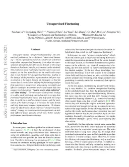 Unsupervised Finetuning