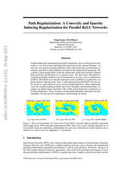 Path Regularization: A Convexity and Sparsity Inducing Regularization
  for Parallel ReLU Networks