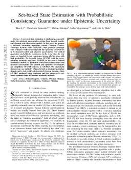 Set-based State Estimation with Probabilistic Consistency Guarantee
  under Epistemic Uncertainty