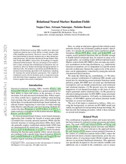 Relational Neural Markov Random Fields