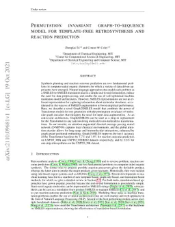 Permutation invariant graph-to-sequence model for template-free
  retrosynthesis and reaction prediction