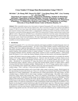 Cross-Vendor CT Image Data Harmonization Using CVH-CT
