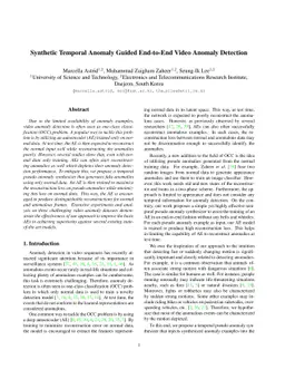 Synthetic Temporal Anomaly Guided End-to-End Video Anomaly Detection