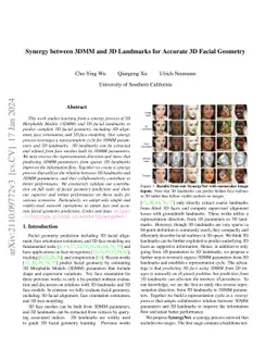 Synergy between 3DMM and 3D Landmarks for Accurate 3D Facial Geometry