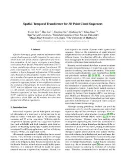 Spatial-Temporal Transformer for 3D Point Cloud Sequences