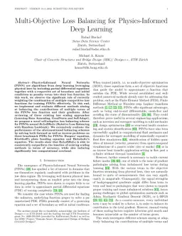 Multi-Objective Loss Balancing for Physics-Informed Deep Learning