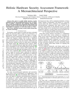 Holistic Hardware Security Assessment Framework: A Microarchitectural
  Perspective