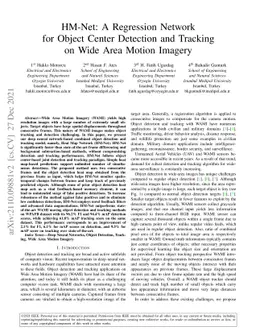 HM-Net: A Regression Network for Object Center Detection and Tracking on
  Wide Area Motion Imagery