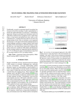 Multi-Modal Pre-Training for Automated Speech Recognition