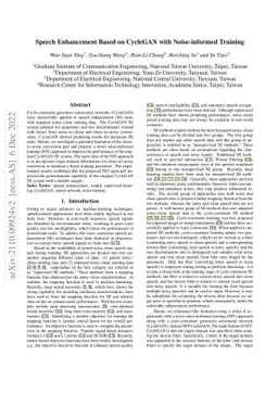 Speech Enhancement Based on Cyclegan with Noise-informed Training