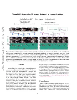 NeuralDiff: Segmenting 3D objects that move in egocentric videos