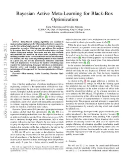 Bayesian Active Meta-Learning for Black-Box Optimization