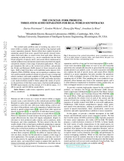 The Cocktail Fork Problem: Three-Stem Audio Separation for Real-World
  Soundtracks