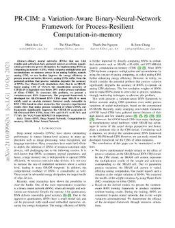 PR-CIM: a Variation-Aware Binary-Neural-Network Framework for
  Process-Resilient Computation-in-memory