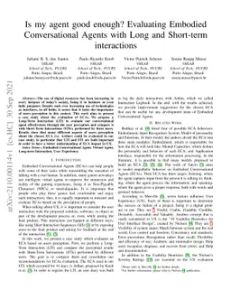 Is my agent good enough? Evaluating Embodied Conversational Agents with
  Long and Short-term interactions