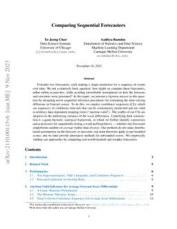 Comparing Sequential Forecasters
