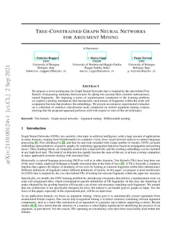Tree-Constrained Graph Neural Networks For Argument Mining