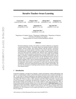Iterative Teacher-Aware Learning