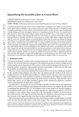 Quantifying the Invisible Labor in Crowd Work