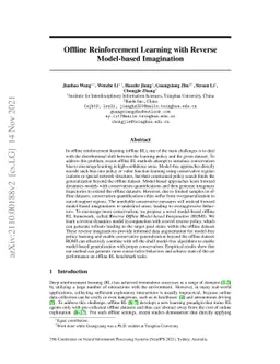 Offline Reinforcement Learning with Reverse Model-based Imagination