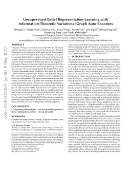 Unsupervised Belief Representation Learning with Information-Theoretic
  Variational Graph Auto-Encoders
