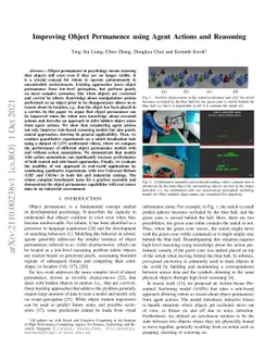 Improving Object Permanence using Agent Actions and Reasoning