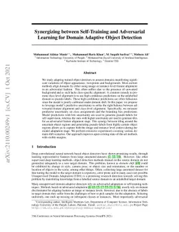 Synergizing between Self-Training and Adversarial Learning for Domain
  Adaptive Object Detection