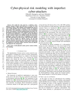 Cyber-physical risk modeling with imperfect cyber-attackers