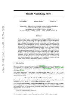 Smooth Normalizing Flows