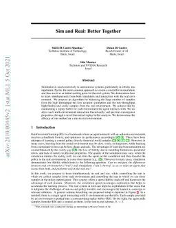 Sim and Real: Better Together