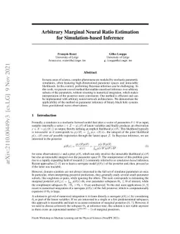 Arbitrary Marginal Neural Ratio Estimation for Simulation-based
  Inference